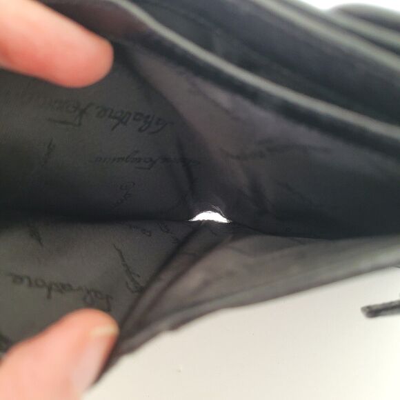 Salvatore Ferragamo Wallet Medium Black Unisex Classic Bifold Buckle Quality - Picture 5 of 15